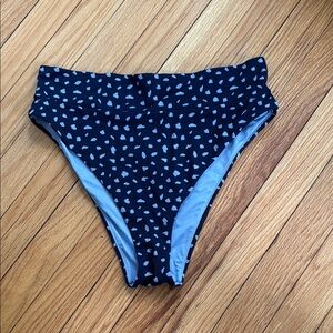 High-Waisted navy Bikini Bottom